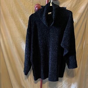 Basic Editions Black Cowl Neck Sweater